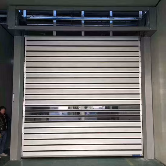 Industrielles Rolltor, automatisches Schnelllauftor, Aluminium-Spiral-Schnellrollladen-Sicherheitstür